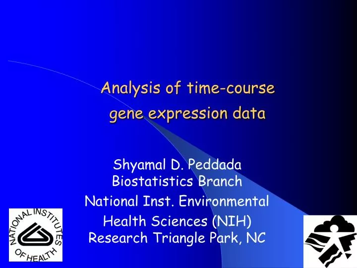analysis of time course gene expression data