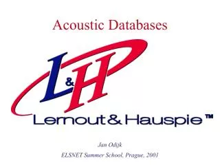 Acoustic Databases