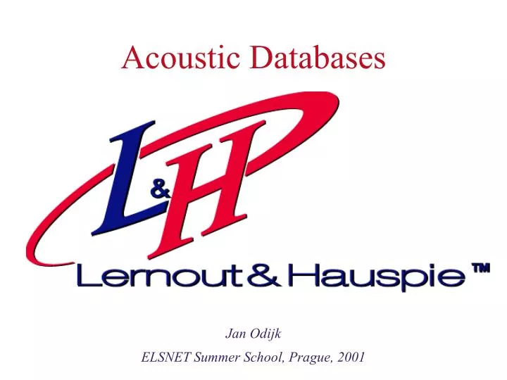 acoustic databases