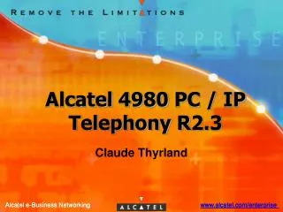 Alcatel 4980 PC / IP Telephony R2.3