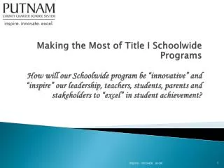 What is a Title I Schoolwide Program?