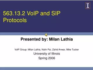 563.13.2 VoIP and SIP Protocols