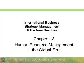 International Business Strategy, Management &amp; the New Realities