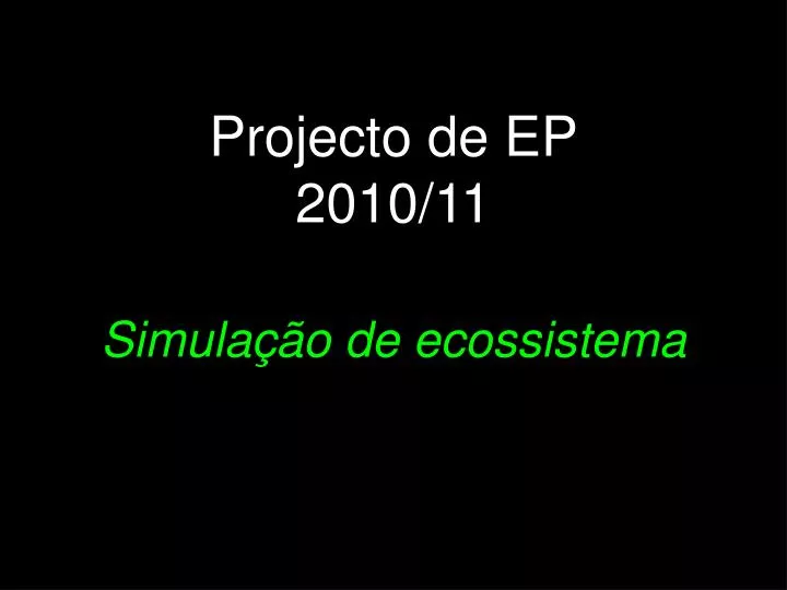 projecto de ep 2010 11