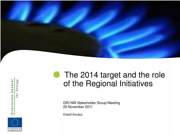 the 2014 target and the role of the regional initiatives