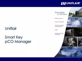 Uniflair Smart Key pCO Manager