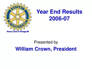 Year End Results 2006-07