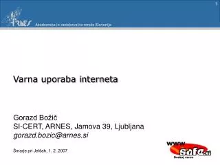 varna uporaba interneta