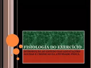 fisiologia do exerc cio