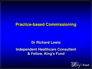 practice based commissioning