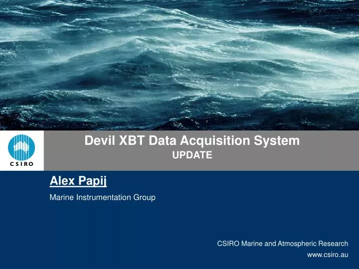 devil xbt data acquisition system update