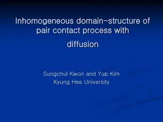 inhomogeneous domain structure of pair contact process with diffusion