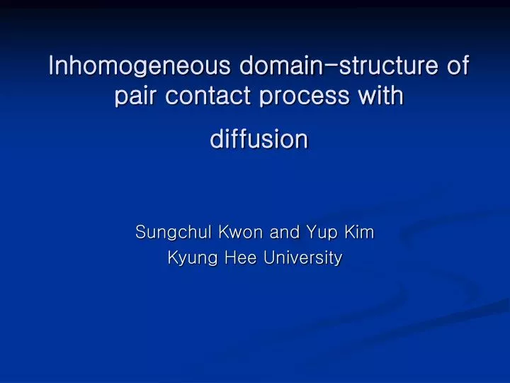 inhomogeneous domain structure of pair contact process with diffusion