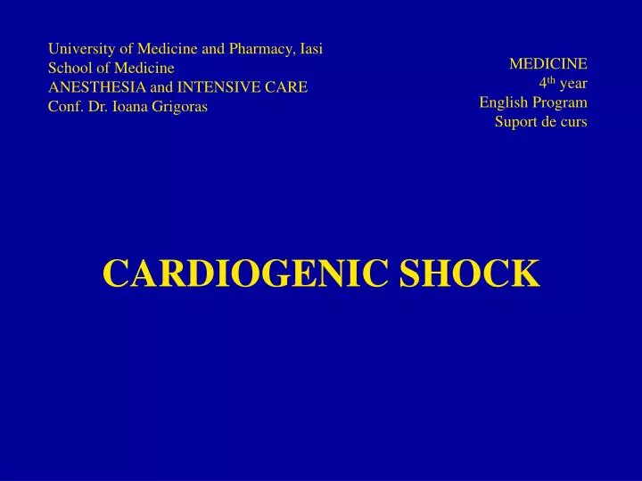 cardiogen ic shock
