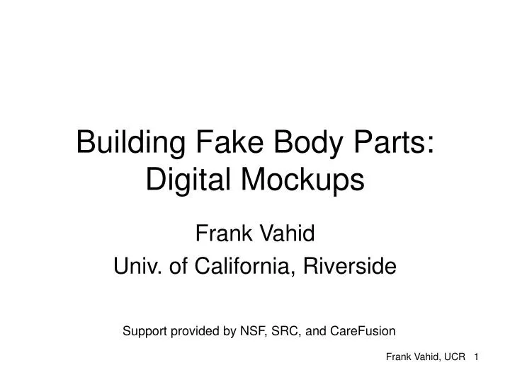 building fake body parts digital mockups