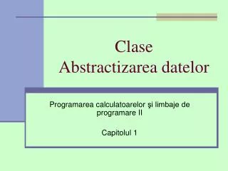 clase abstractizarea datelor