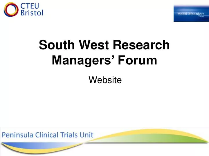 south west research managers forum