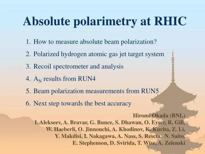 absolute polarimetry at rhic
