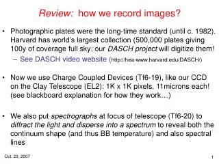 Review: how we record images?