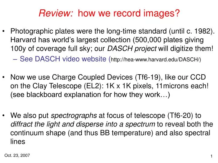 review how we record images