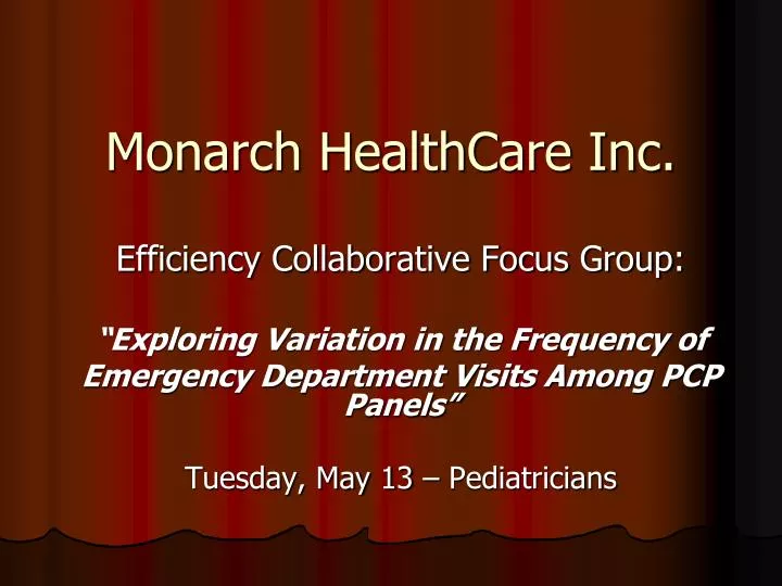 monarch healthcare inc