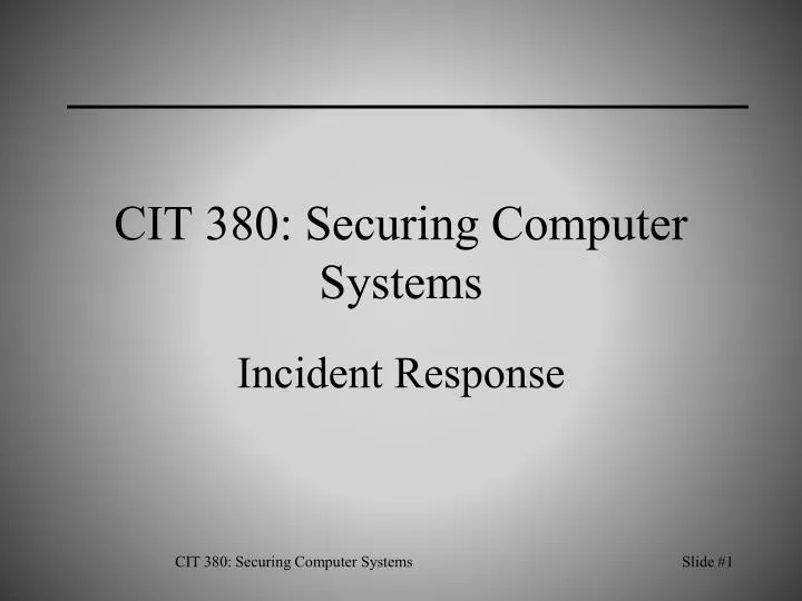 cit 380 securing computer systems