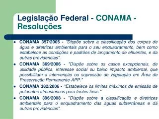 legisla o federal conama resolu es