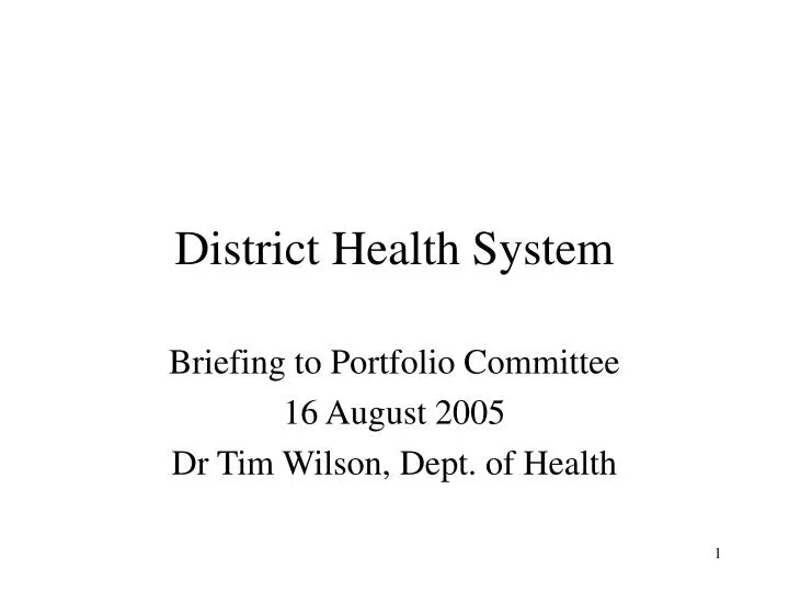 district health system