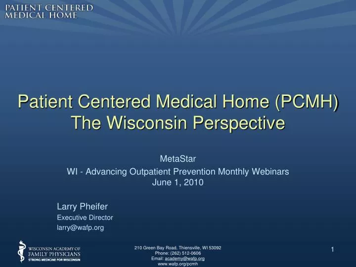 patient centered medical home pcmh the wisconsin perspective
