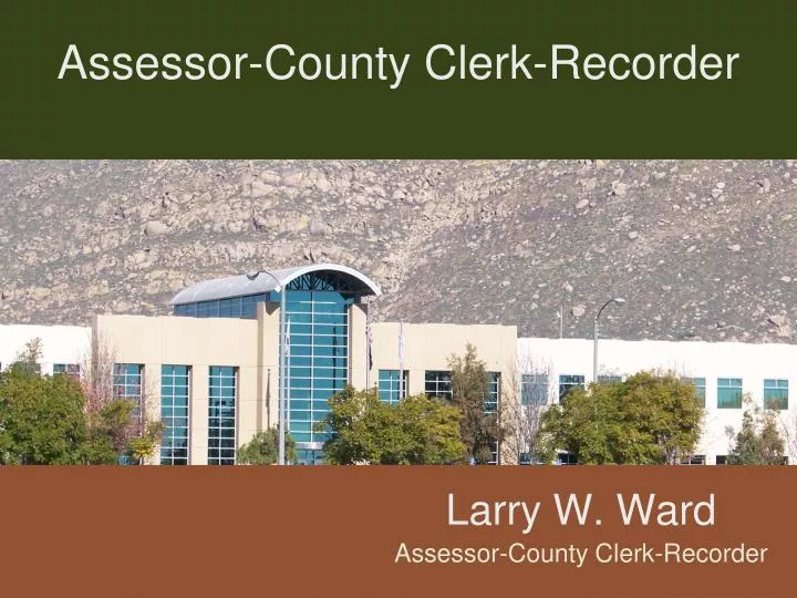assessor county clerk recorder