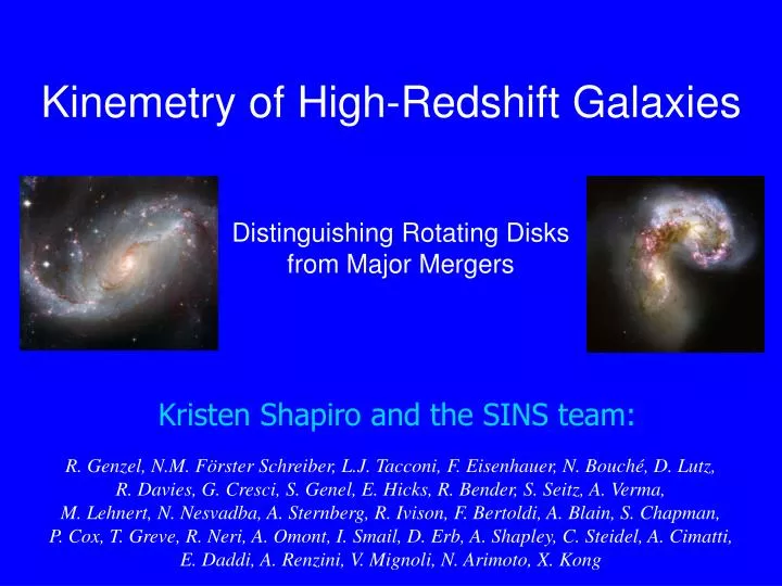 kinemetry of high redshift galaxies