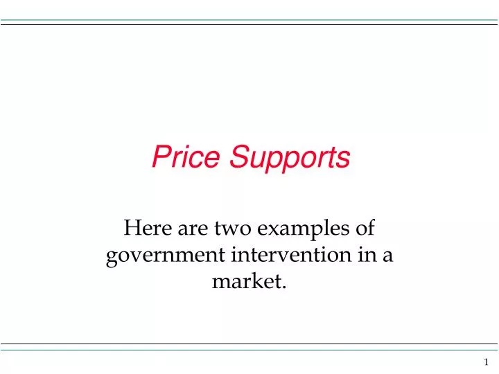 price supports