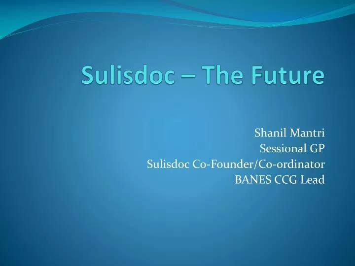 sulisdoc the future