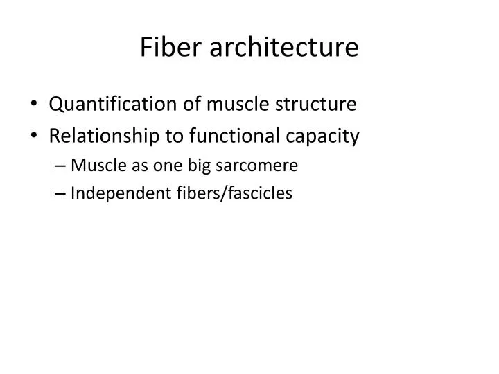 fiber architecture