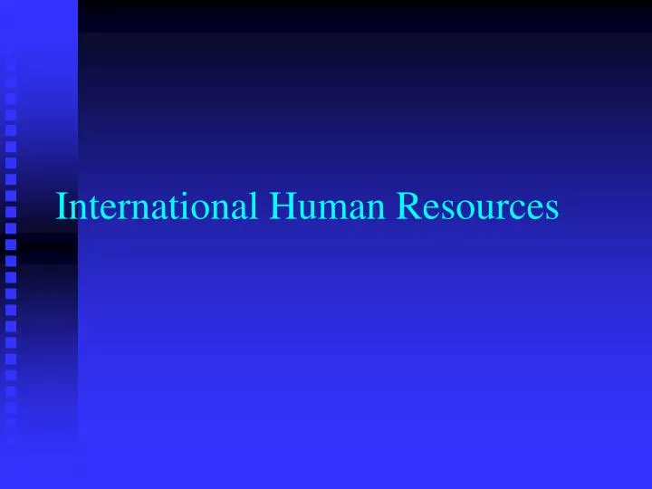 international human resources