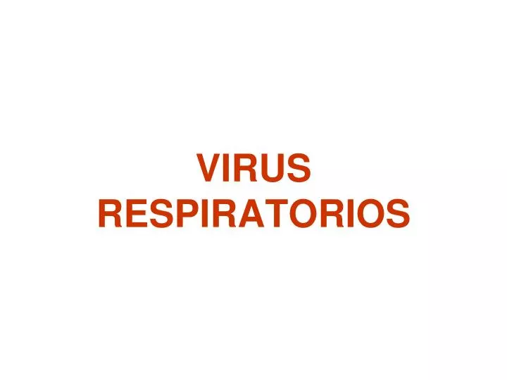 virus respiratorios