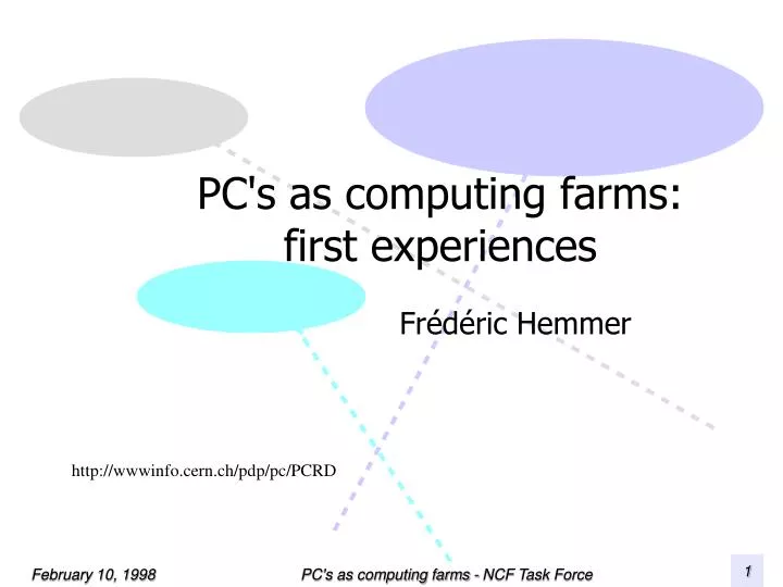 pc s as computing farms first experiences