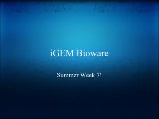 iGEM Bioware