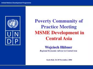 Poverty Community of Practice Meeting MSME Development in Central Asia