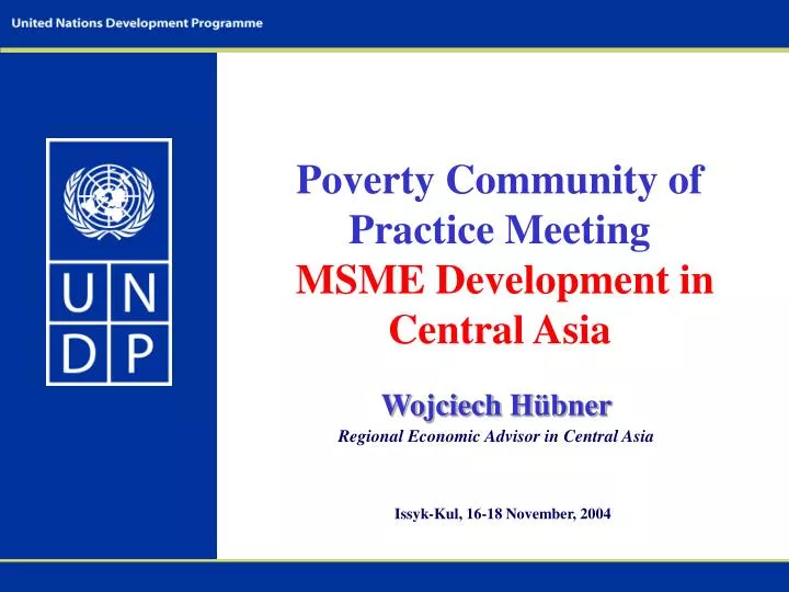 poverty community of practice meeting msme development in central asia