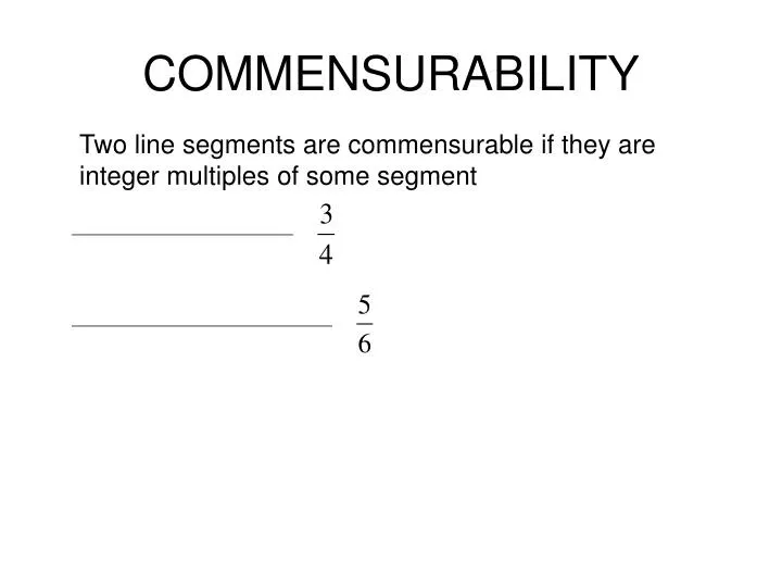 commensurability