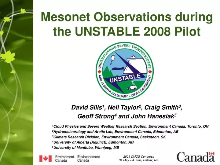 mesonet observations during the unstable 2008 pilot