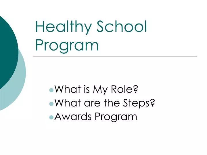 healthy school program