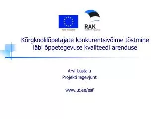 k rgkoolil petajate konkurentsiv ime t stmine l bi ppetegevuse kvaliteedi arenduse