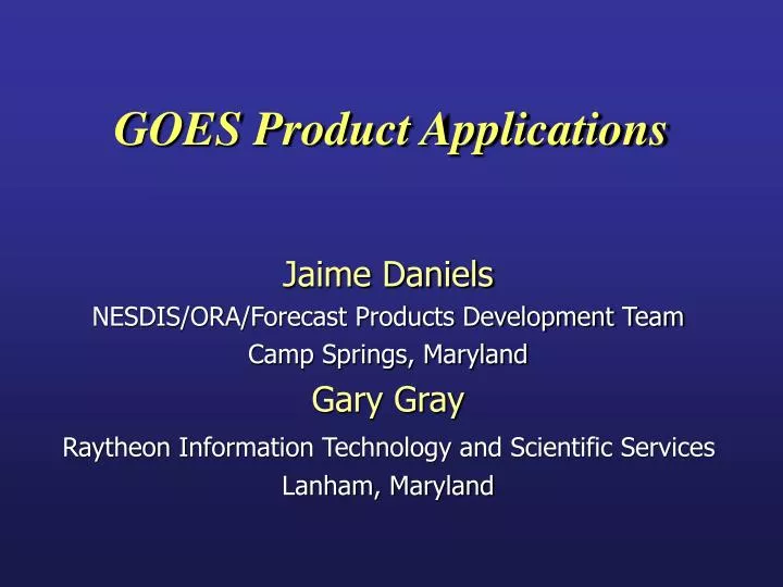 goes product applications