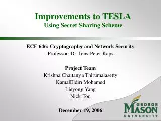 Improvements to TESLA Using Secret Sharing Scheme
