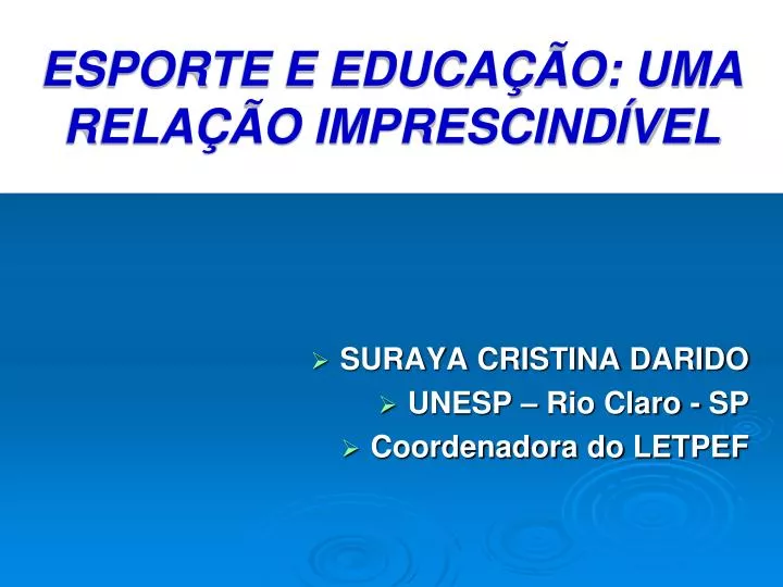 esporte e educa o uma rela o imprescind vel