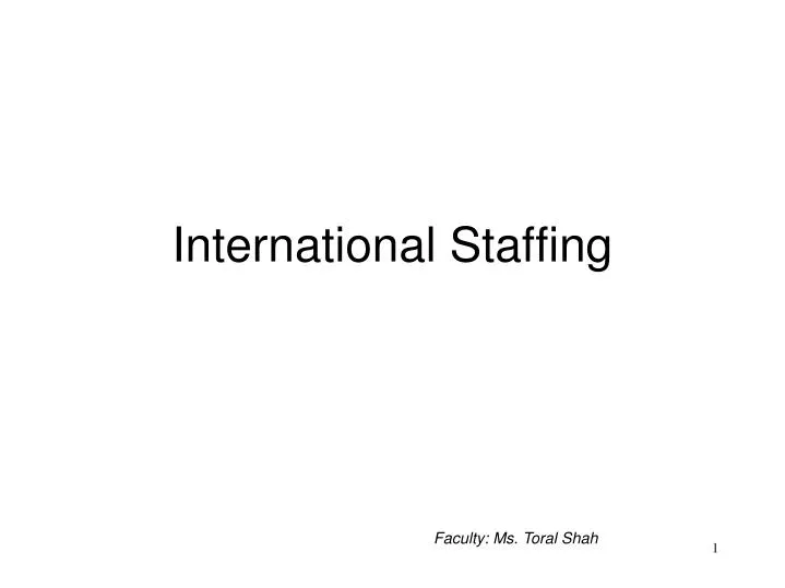 international staffing