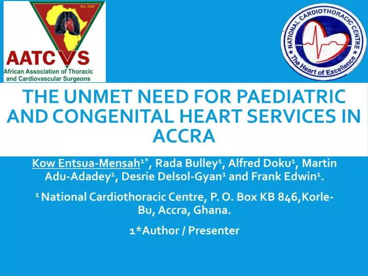 the unmet need for paediatric and congenital heart services in accra