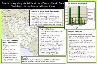 Bosnia: Integrating Mental Health into Primary Health Care